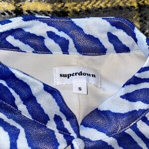 Brielle Mini Dress Superdown Blue Zebra
